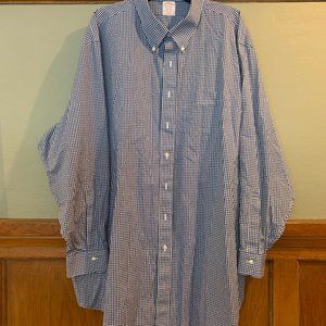 Brooks Brothers Madison No-Iron Gingham sz 20-37